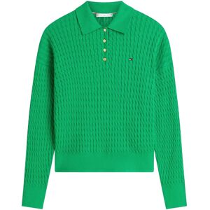 Tommy Hilfiger Co Cable Fine Gg Rlxd Polo Swt M Green M Tommy Hilfiger Co Cable Fine Gg Rlxd Polo Swt M Green M