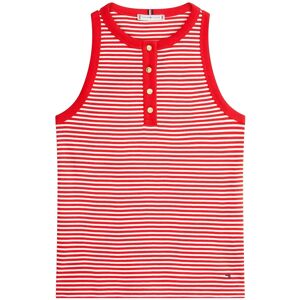 Tommy Hilfiger Gold Button Henley Top XS Red XS Tommy Hilfiger Gold Button Henley Top XS Red XS