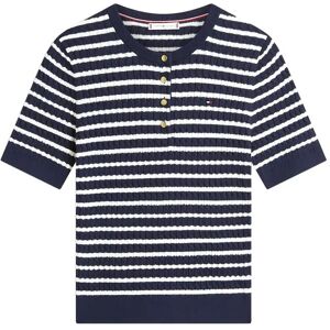 Tommy Hilfiger Co Cable Fine Gg Ss Henley XS Navy XS Tommy Hilfiger Co Cable Fine Gg Ss Henley XS Navy XS