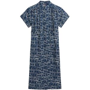 Tommy Hilfiger Linen Belted Knee Ss Shirt Dress XS Navy XS Tommy Hilfiger Linen Belted Knee Ss Shirt Dress XS Navy XS