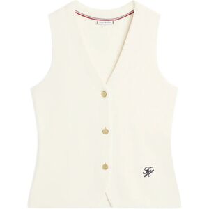 Tommy Hilfiger Co Full Needle Slim Vest M Cream M Tommy Hilfiger Co Full Needle Slim Vest M Cream M