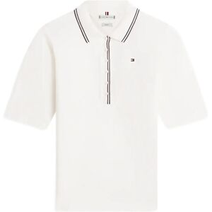 Tommy Hilfiger Lyocell Tipping Slim 1/2Slv Polo M White M Tommy Hilfiger Lyocell Tipping Slim 1/2Slv Polo M White M