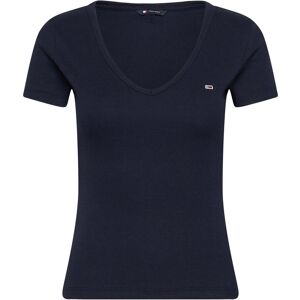 Tommy Jeans Tjw Slim Essential Rib V Ss XXS Navy XXS Tommy Jeans Tjw Slim Essential Rib V Ss XXS Navy XXS
