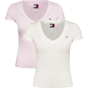 Tommy Jeans Tjw 2Pack V-Neck Tee XXS Pink XXS Tommy Jeans Tjw 2Pack V-Neck Tee XXS Pink XXS