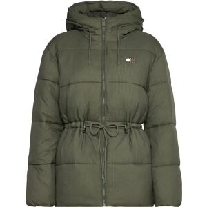 Tommy Jeans Tjw Hooded Midi Puffer Jacket S Khaki S Tommy Jeans Tjw Hooded Midi Puffer Jacket S Khaki S