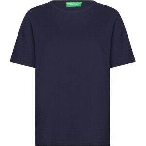 Benetton M Mørk Blå Crew Neck T-skjorte - T-skjorte Benetton M Mørk Blå Crew Neck T-skjorte - T-skjorte