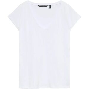 Vero Moda Vmfilli Ss V-Neck Tee Noos L White L Vero Moda Vmfilli Ss V-Neck Tee Noos L White L