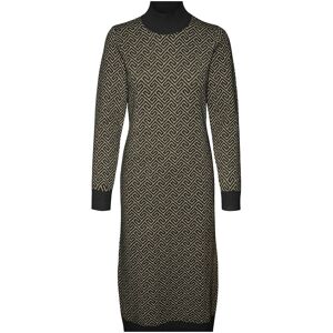 Vero Moda Vmaria Art Ls High-Neck Calf Dress Ga XS Black XS Vero Moda Vmaria Art Ls High-Neck Calf Dress Ga XS Black XS