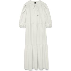 Vero Moda Vmpretty 3/4 Long Dress Wvn Ga S White S Vero Moda Vmpretty 3/4 Long Dress Wvn Ga S White S