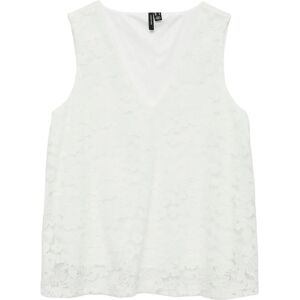 Vero Moda Vmhoney Lace Sl V-Neck Top Wvn Ga S White S Vero Moda Vmhoney Lace Sl V-Neck Top Wvn Ga S White S