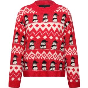 Vero Moda Vmfrostsnowman Ls O-Neck Pullover Xmas L Red L Vero Moda Vmfrostsnowman Ls O-Neck Pullover Xmas L Red L