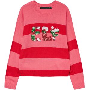 Vero Moda Vmelf Ls O-Neck Pullover Xmas M Pink M Vero Moda Vmelf Ls O-Neck Pullover Xmas M Pink M