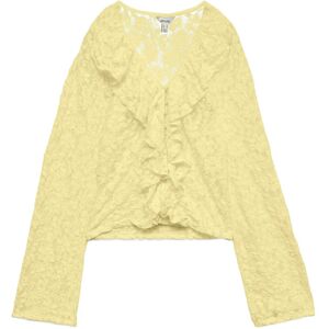 Vero Moda Awkienna Ls V-Neck Lace Top XS Yellow XS Vero Moda Awkienna Ls V-Neck Lace Top XS Yellow XS