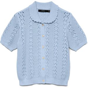 Vero Moda Vmdaria Ss Poloneck Cardigan XS Blue XS Vero Moda Vmdaria Ss Poloneck Cardigan XS Blue XS
