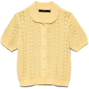 Vero Moda Vmdaria Ss Poloneck Cardigan S Yellow S Vero Moda Vmdaria Ss Poloneck Cardigan S Yellow S