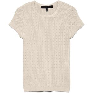 Vero Moda Vmsilje C/S O-Neck Pointelle Pull Noos XS Cream XS Vero Moda Vmsilje C/S O-Neck Pointelle Pull Noos XS Cream XS
