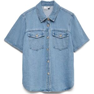 Vero Moda Vmsigga Ss Clr Denim Shirt M Blue M Vero Moda Vmsigga Ss Clr Denim Shirt M Blue M