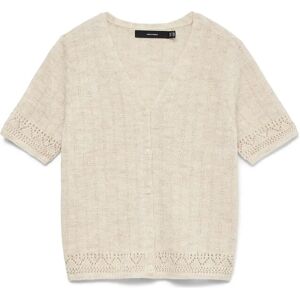 Vero Moda Vmbrigitte Ss V-Neck Short Cardigan M Cream M Vero Moda Vmbrigitte Ss V-Neck Short Cardigan M Cream M