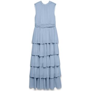 Vero Moda Vmserena Sl Long Frill Dress Wvn S Blue S Vero Moda Vmserena Sl Long Frill Dress Wvn S Blue S
