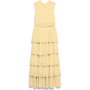 Vero Moda Vmserena Sl Long Frill Dress Wvn M Cream M Vero Moda Vmserena Sl Long Frill Dress Wvn M Cream M