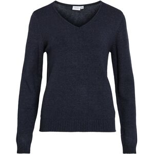 Vila Viril V-Neck L/S Knit Top - Noos XL Navy XL Vila Viril V-Neck L/S Knit Top - Noos XL Navy XL