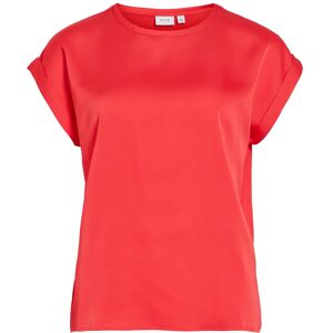 Vila Viellette S/S Satin Top - Noos 36 Red 36 Vila Viellette S/S Satin Top - Noos 36 Red 36