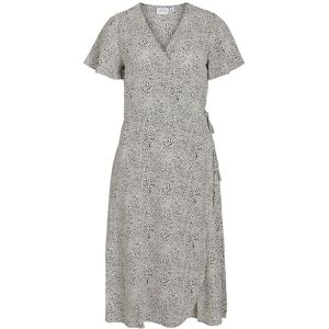 Vila Vilovie S/S Wrap Midi Dress - Noos 38 Beige 38 Vila Vilovie S/S Wrap Midi Dress - Noos 38 Beige 38