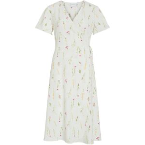 Vila Vilovie S/S Wrap Midi Dress - Noos 34 White 34 Vila Vilovie S/S Wrap Midi Dress - Noos 34 White 34