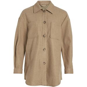 Vila Vikimmi Shirt L/S Jacket - Noos M Beige M Vila Vikimmi Shirt L/S Jacket - Noos M Beige M