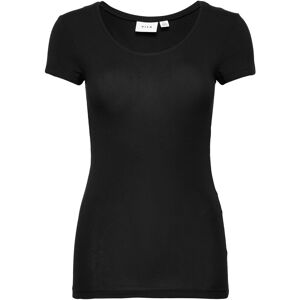 Vila Vidaisy O-Neck S/S Top - M Black M Vila Vidaisy O-Neck S/S Top - M Black M