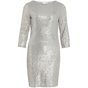 Vila Visparkling 3/4 O-Neck Dress/Ka XS Silver XS Vila Visparkling 3/4 O-Neck Dress/Ka XS Silver XS