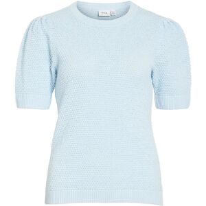Vila Vidalo O-Neck S/S Knit Top - Noos L Blue L Vila Vidalo O-Neck S/S Knit Top - Noos L Blue L