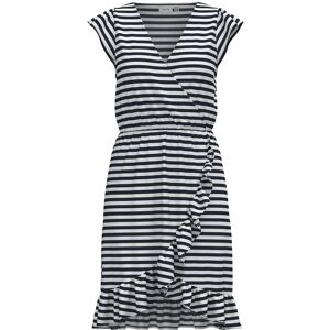 Vila Vimooney S/S Wrap Flounce Dress /1/Ka M Navy M Vila Vimooney S/S Wrap Flounce Dress /1/Ka M Navy M