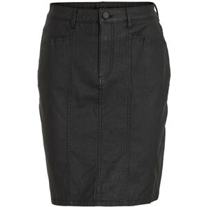 Vila Vicommit Coated Hw Skirt/Bf XS Black XS Vila Vicommit Coated Hw Skirt/Bf XS Black XS