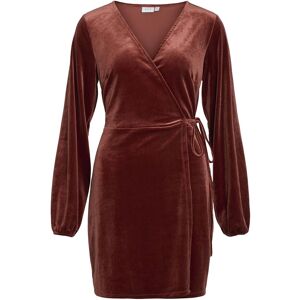 Vila Vikatja L/S Short Velvet Wrap Dress/Ka XS Burgundy XS Vila Vikatja L/S Short Velvet Wrap Dress/Ka XS Burgundy XS