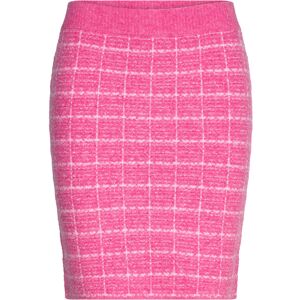 Vila Viaudrey Check Knit Skirt /Ka M Pink M Vila Viaudrey Check Knit Skirt /Ka M Pink M
