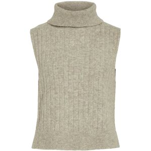 Vila Vibeluna High Neck S/L Knit Vest-Noos XS Beige XS Vila Vibeluna High Neck S/L Knit Vest-Noos XS Beige XS