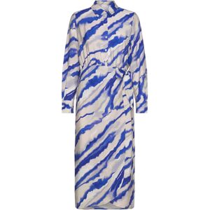 Vila Vidogma Esa V-Neck L/S Midi Shirt Dress 38 Blue 38 Vila Vidogma Esa V-Neck L/S Midi Shirt Dress 38 Blue 38
