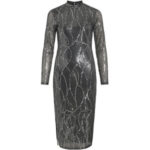 Vila Vigigi Highneck Sequin L/S Midi Dress/Dc XS Black XS Vila Vigigi Highneck Sequin L/S Midi Dress/Dc XS Black XS