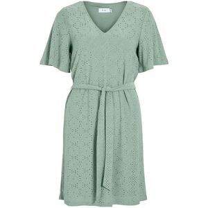 Vila Vikally V-Neck S/S Short Dress S Green S Vila Vikally V-Neck S/S Short Dress S Green S