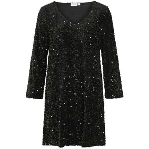 Vila Vifaith V-Neck L/S Sequin Dress/Vol M Black M Vila Vifaith V-Neck L/S Sequin Dress/Vol M Black M