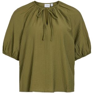 Vila Viclo 2/4 V-Neck Top - Noos 36 Khaki 36 Vila Viclo 2/4 V-Neck Top - Noos 36 Khaki 36