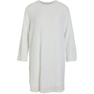 Vila Viaria L/S O-Neck Open Back Dress/Ka 36 White 36 Vila Viaria L/S O-Neck Open Back Dress/Ka 36 White 36
