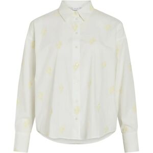 Vila Viholma Embrodiery L/S Loose Shirt/1 34 Cream 34 Vila Viholma Embrodiery L/S Loose Shirt/1 34 Cream 34