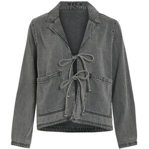 Vila Vikiki L/S Tie Denim Jacket Dgd 34 Grey 34 Vila Vikiki L/S Tie Denim Jacket Dgd 34 Grey 34