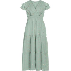 Vila Vikaren C/S Midi Frill Dress/Dc/Ka 34 Green 34 Vila Vikaren C/S Midi Frill Dress/Dc/Ka 34 Green 34