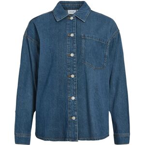 Vila Vikiki L/S Denim Shirt Mbd 40 Blue 40 Vila Vikiki L/S Denim Shirt Mbd 40 Blue 40
