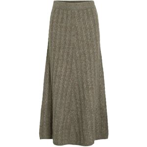 Vila Virelli Ankle Cable Knit Skirt/Bfs L Brown L Vila Virelli Ankle Cable Knit Skirt/Bfs L Brown L