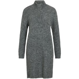 Vila Vinynni Highneck L/S Knit Dress/Bfs L Grey L Vila Vinynni Highneck L/S Knit Dress/Bfs L Grey L