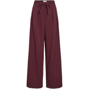 Vila Vipeyton Hw Wide Tie Pants 36 Burgundy 36 Vila Vipeyton Hw Wide Tie Pants 36 Burgundy 36